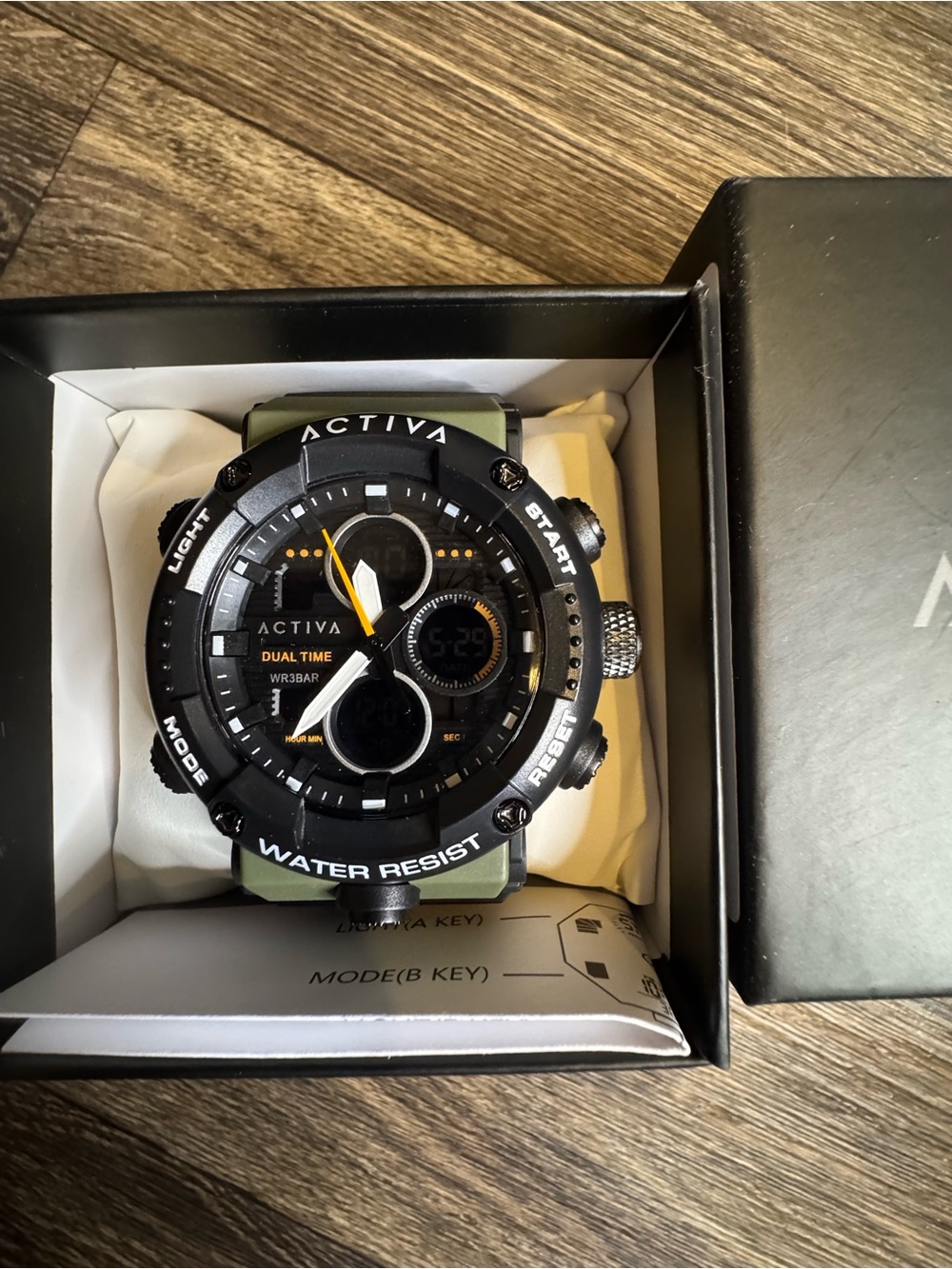 Invicta Black and Army Green Analog-Digital Men's Watch 52mm